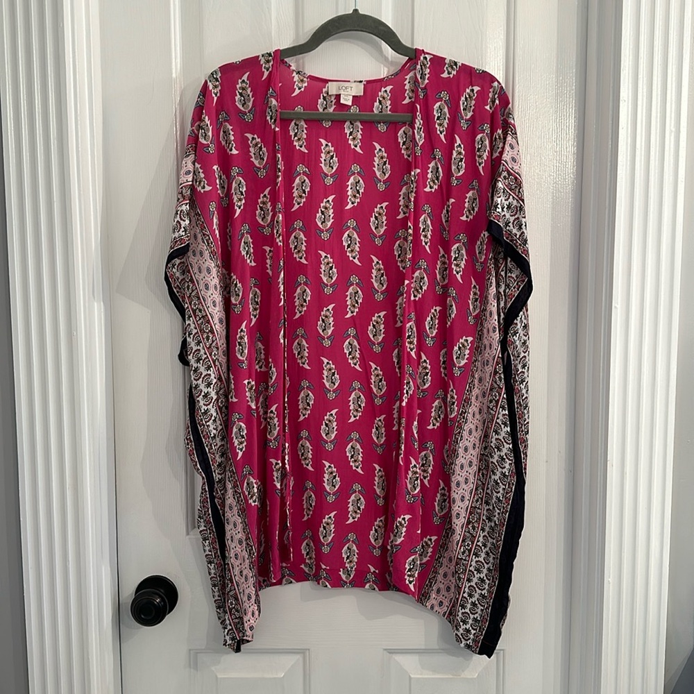 EUC Loft Kimono Wrap Print SZ M/L